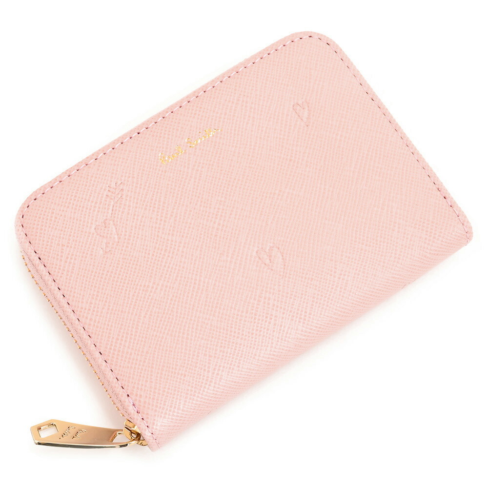 極点スミス 金入れ 釣り銭入れ コインケース ラウンドチャック さくら色 Paul Smith pwd792-24 レディース 亭主もち 差し上げ物 定番 彼 意中の女 差し上げ物