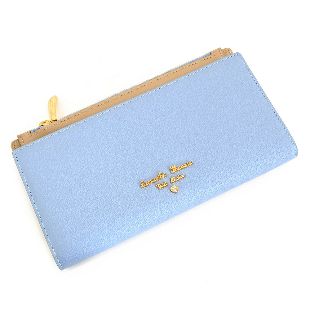 サマンサタバサ 財布 長財布 ファスナー財布 ダルブルー SamanthaThavasaPetitChoice 45733-85 レディース 婦人 レディース 婦人 ギフト 定番 彼氏 彼女 プレゼント