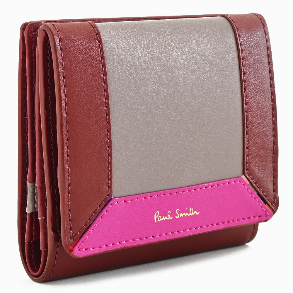 楽天市場】ポールスミス 財布 二つ折り財布 ワイン Paul Smith pwu913