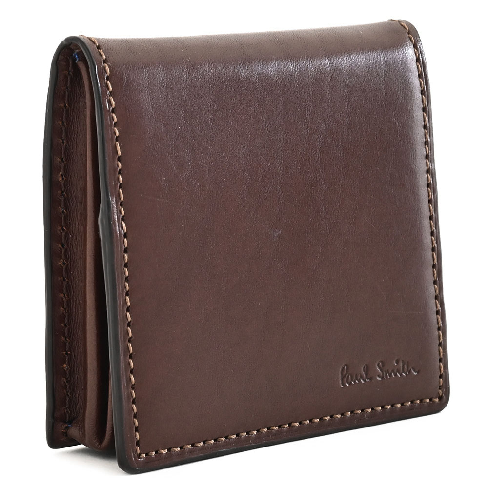 ポールスミス 財布 小銭入れ コインケース BOX型 チョコ Paul Smith psc480-71 メンズ 紳士 ギフト 定番 彼氏 彼女 プレゼント