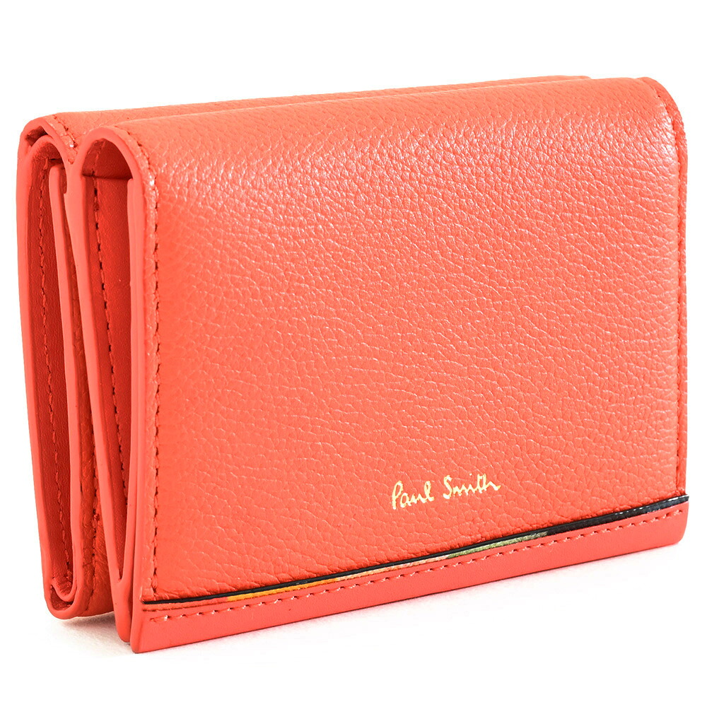 ポールスミス 財布 三つ折り財布 ミニ財布 コラル Paul Smith bpw143-20 レディース 婦人 ギフト 定番 彼氏 彼女 プレゼント