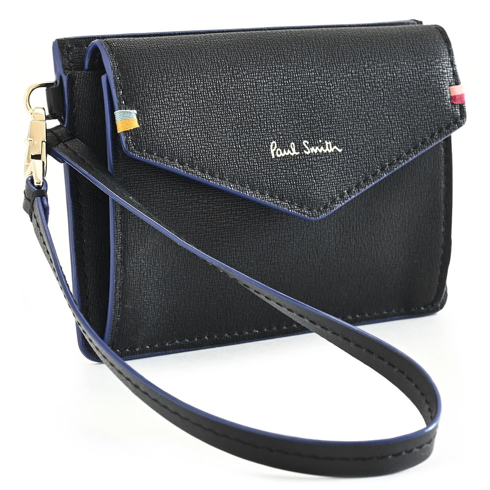 ポールスミス パスケース コインケース 黒(ブラック) Paul Smith bpw260-10 レディース 婦人 ギフト 定番 彼氏 彼女 プレゼント