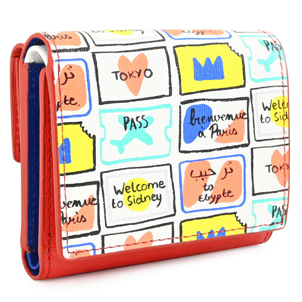 M カステルバジャック キーケース ＲF パス付 ホワイト　グリーン二つ折り財布 M カステルバジャック キーケース RF パス付 ホワイト グリーン