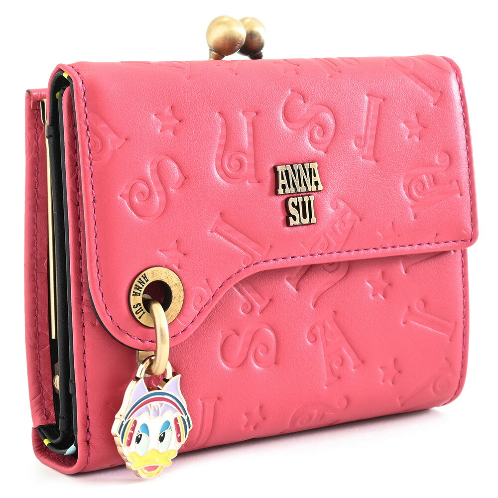 未使用　ANNA SUI ミニー がま口財布 Disney パスケース付 楽天市場】アナスイ Disney DISCO! 財布 二つ折り財布 がま口財布 パス