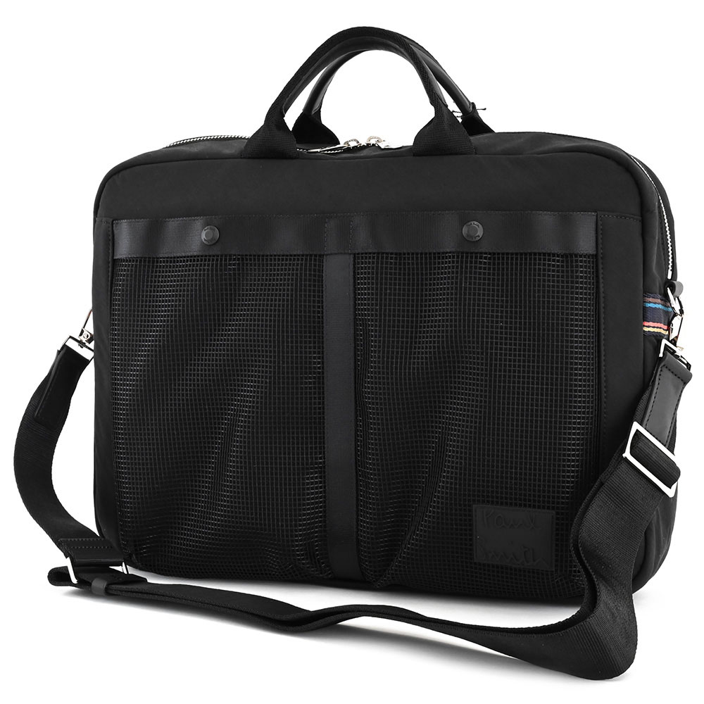 ポールスミス　ビジネスバッグ　ピンストライプ　ナイロン　底鋲　A4収納　ブラック 41xo8RWd+xL._UY1000_.jpg