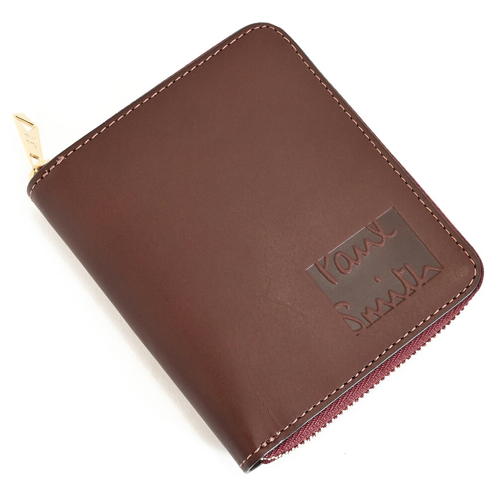 にゃんぼ様★新品★ポールスミス★ロゴエンボス ラウンドジップ２つ折り財布★ブルー にゃんぼ様☆新品☆ポールスミス☆ロゴエンボス ラウンドジップ