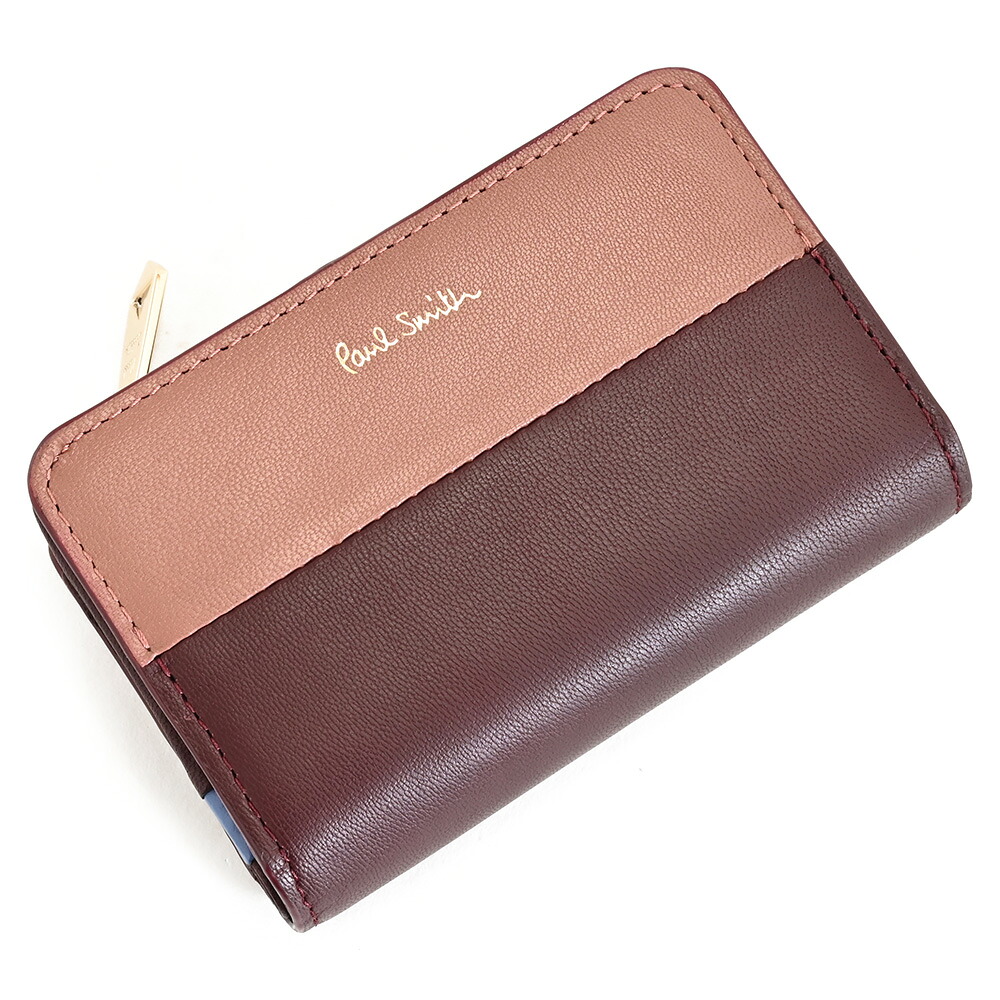 ポールスミス 財布 小銭入れ コインケース キーケース L字ファスナー バーガンデ Paul Smith bpw161-80 レディース 婦人 ギフト 定番 彼氏 彼女 プレゼント