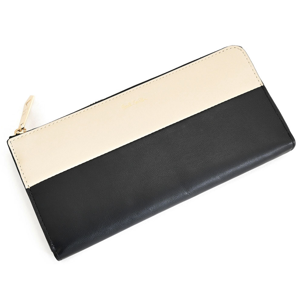 展示品箱なし ポールスミス 財布 長財布 L字ファスナー 黒(ブラック) Paul Smith bpw165-10 レディース 婦人