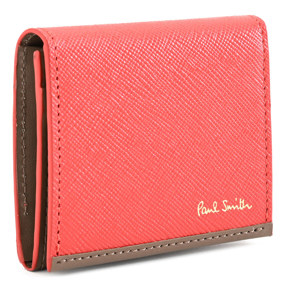 ☆ギフト対応可能☆新品☆箱付 ポールスミス 人気4色ステッチ コインケース 赤☆ Paul Smith ポールスミス キーケース シーズン限定 カフリンク