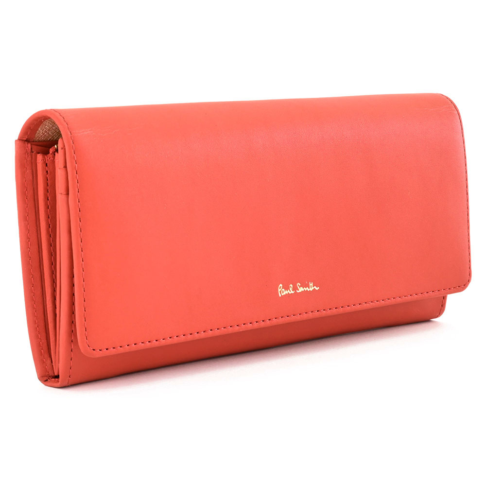 ポールスミス 財布 長財布 赤(レッド) Paul Smith pwd206-21 レディース 婦人 ギフト 定番 彼氏 彼女 プレゼント