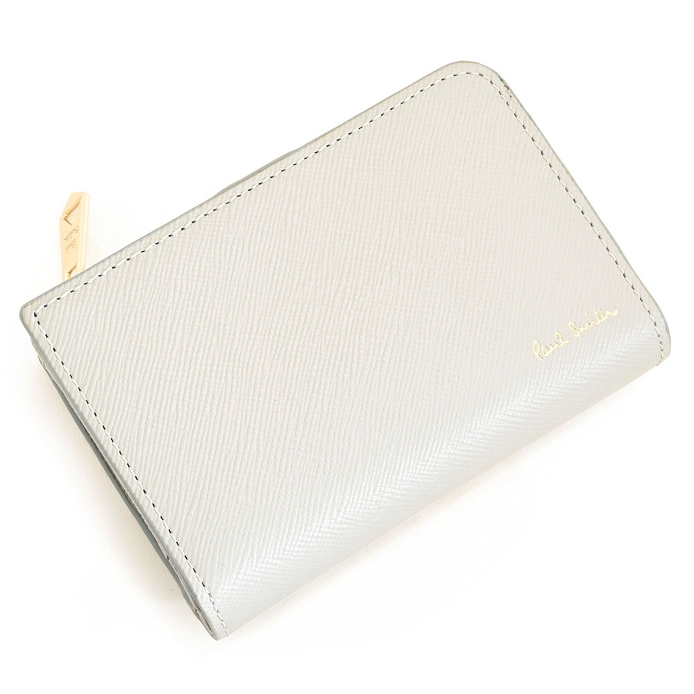ポールスミス キーケース コインケース マルチケース L字ファスナー ライトグレー Paul Smith bps361-13 メンズ 紳士 ギフト 定番 彼氏 彼女 プレゼント