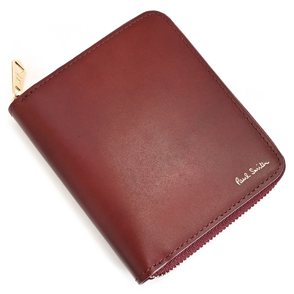 【新品】ポールスミス ラウンドファスナー二つ折り財布 ストライプ ダークグリーン ポールスミス PAUL SMITH 財布 二つ折り ラウンドファスナー 黒