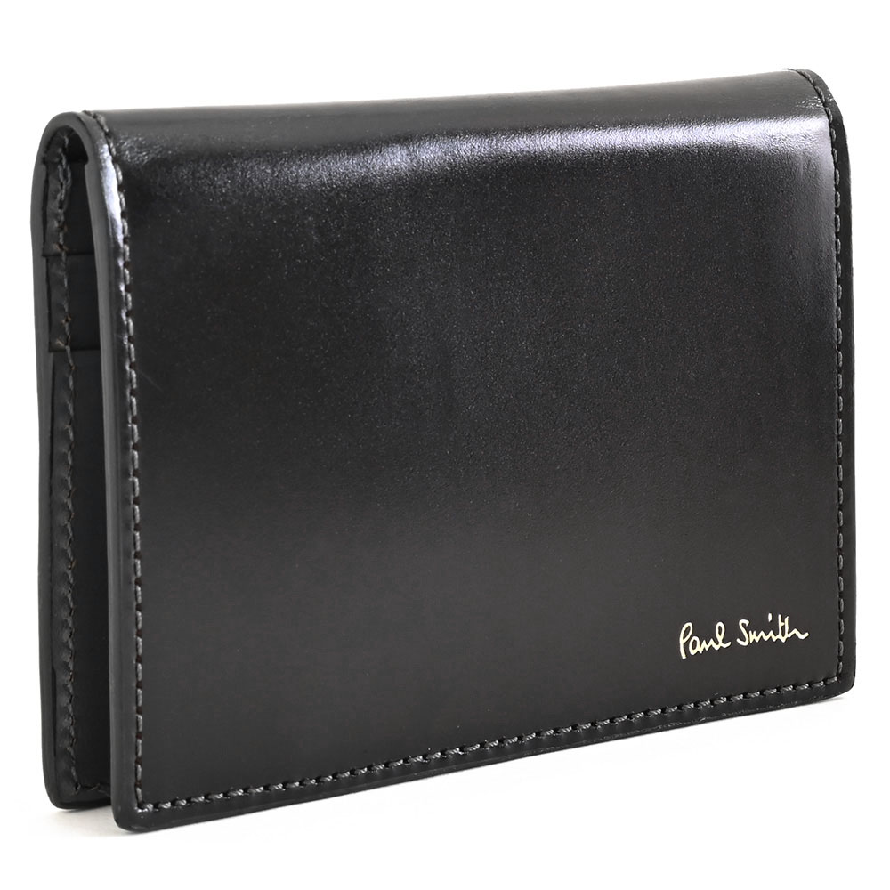 ポールスミス パスケース 定期入れ 黒(ブラック)/灰(グレー) Paul Smith psc773-10 メンズ 紳士 ギフト 定番 彼氏 彼女 プレゼント｜インスピレーション