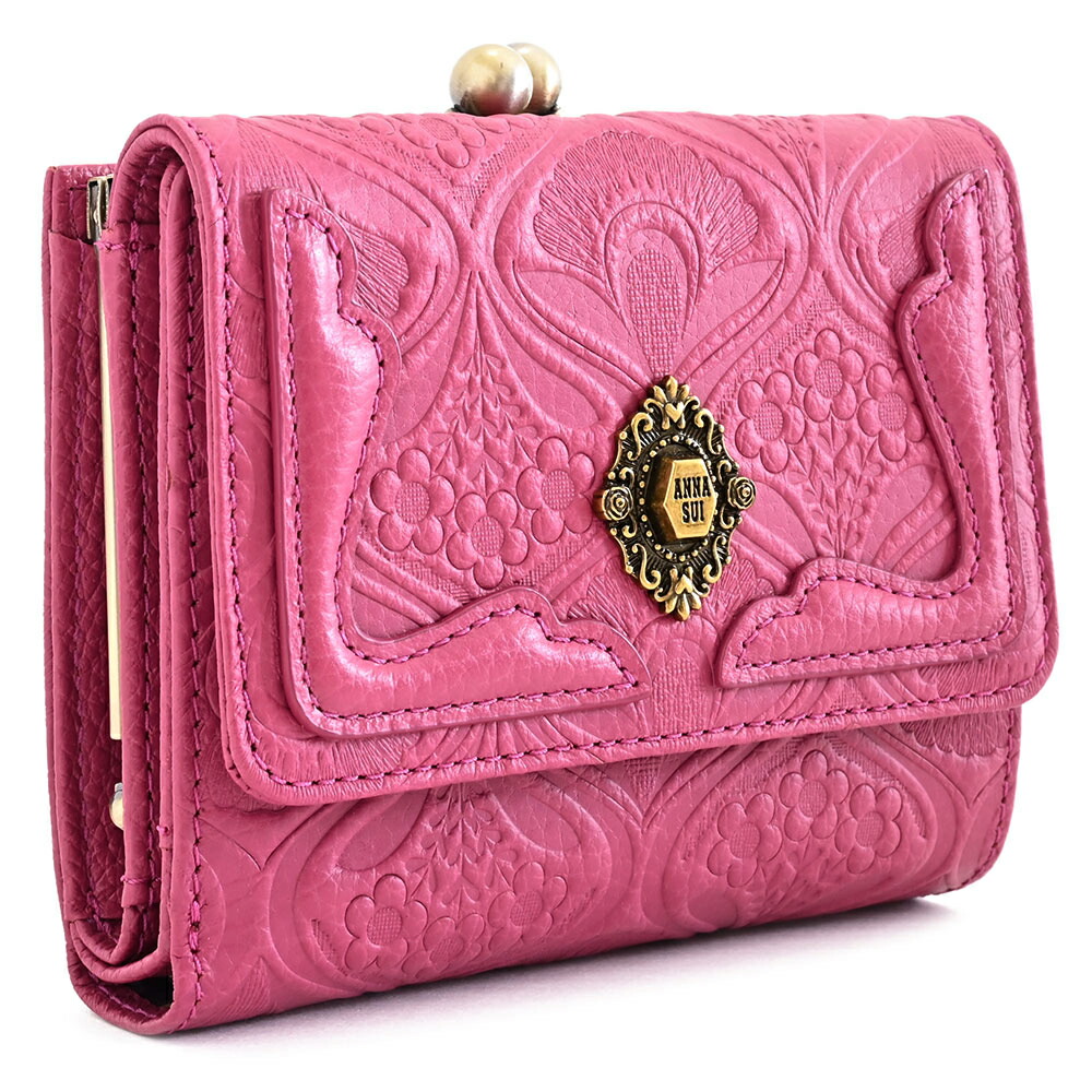 楽天市場】アナスイ 財布 二つ折り財布 がま口財布 ピンク ANNA