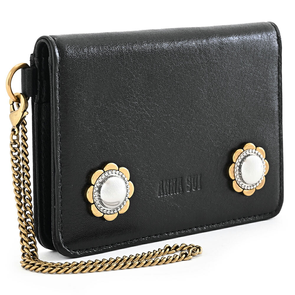 ANNA SUI  フリル 黒 定期入れ パスケース ANNA SUI フリル 黒 定期入れ パスケース パスケース】女子高生