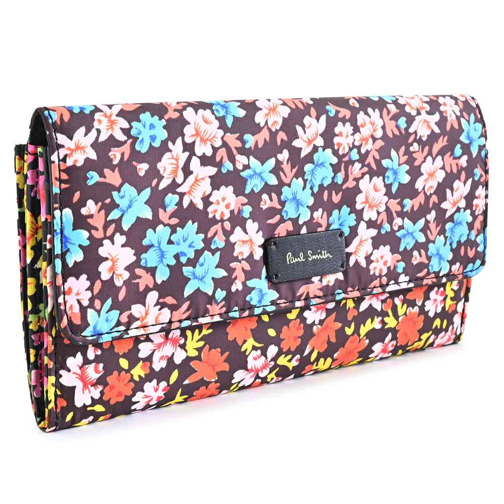 ポールスミス 財布 長財布 茶(ブラウン)/プリント Paul Smith apw344-17 レディース 婦人 ギフト 定番 彼氏 彼女 プレゼント|インスピレーション