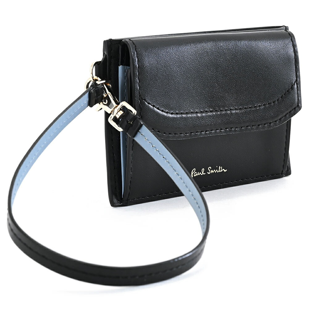 ポールスミス 財布 小銭入れ コインケース カードケース 黒(ブラック) Paul Smith bpw600-10 レディース 婦人 ギフト 定番 彼氏 彼女 プレゼント