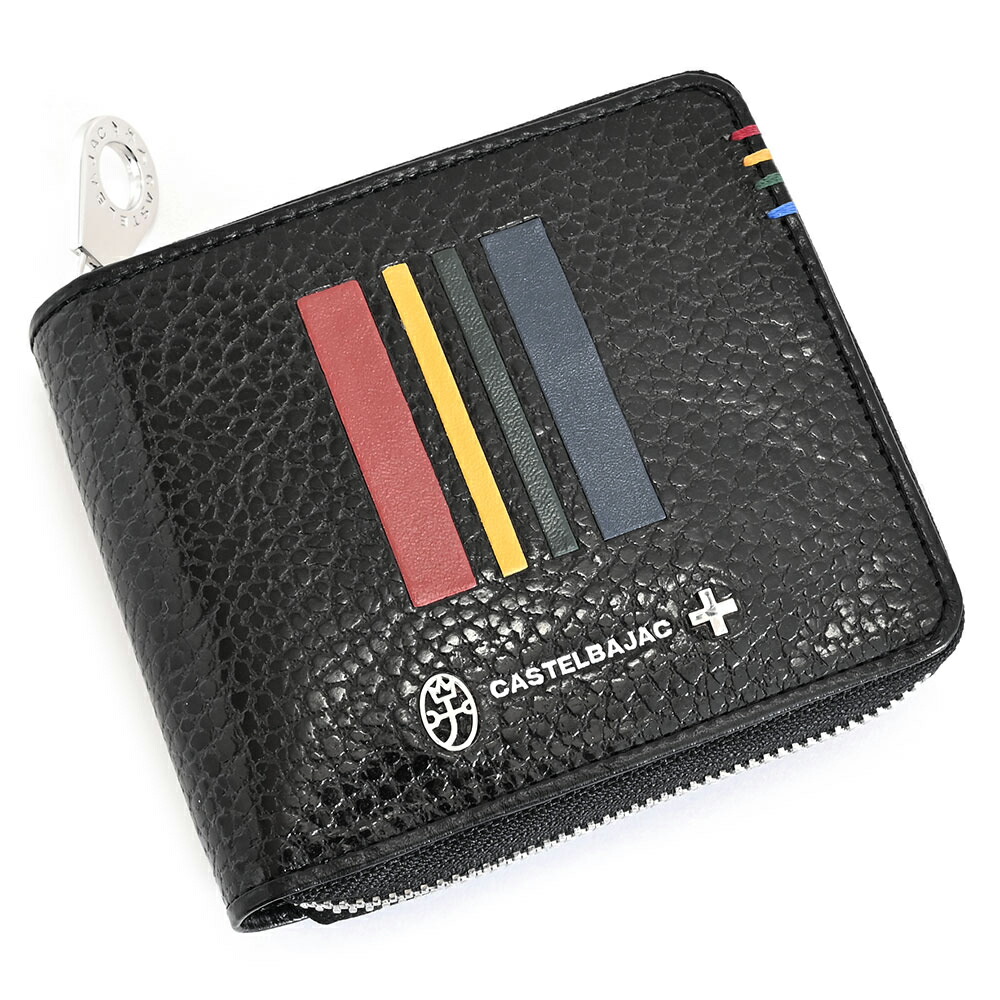 【百貨店SALE客体品】カステルバジャック 紙入れ 二つ折り紙入れ ラウンドジッパー 黒(黒いこと) CASTELBAJAC 058624 メンズ 成人男性 差し上げ物 定番 彼 意中の女 差し上げ物