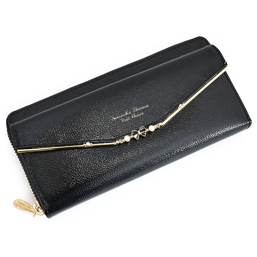 楽天市場】サマンサタバサ 財布 長財布 灰(グレー