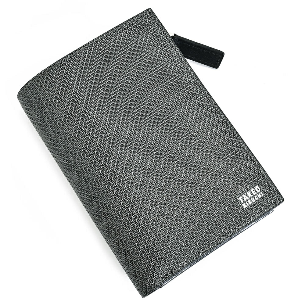 楽天市場】タケオキクチ 財布 二つ折り財布 L字ファスナー 縦型 黒