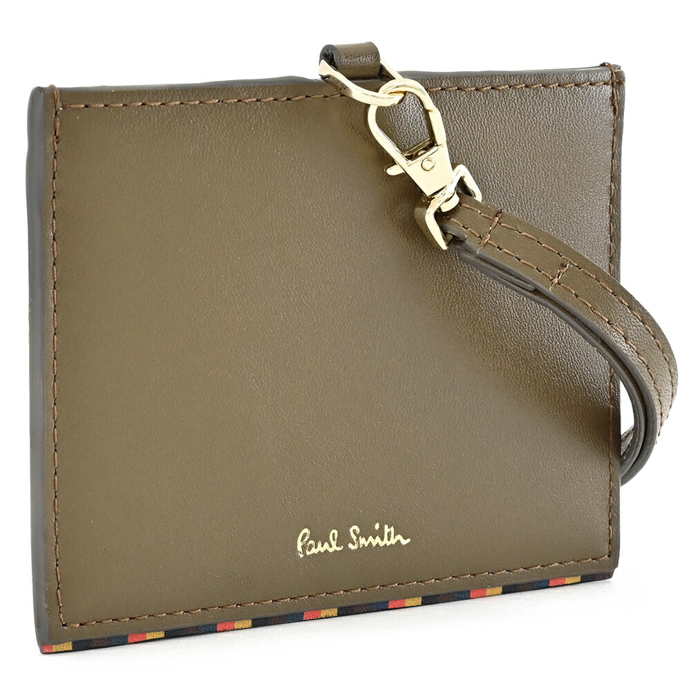 ポールスミス idケース idカードホルダー カードケース ネックストラップ 茶(ブラウン) Paul Smith bps848-70 メンズ 紳士 ギフト 定番 彼氏 彼女 プレゼント