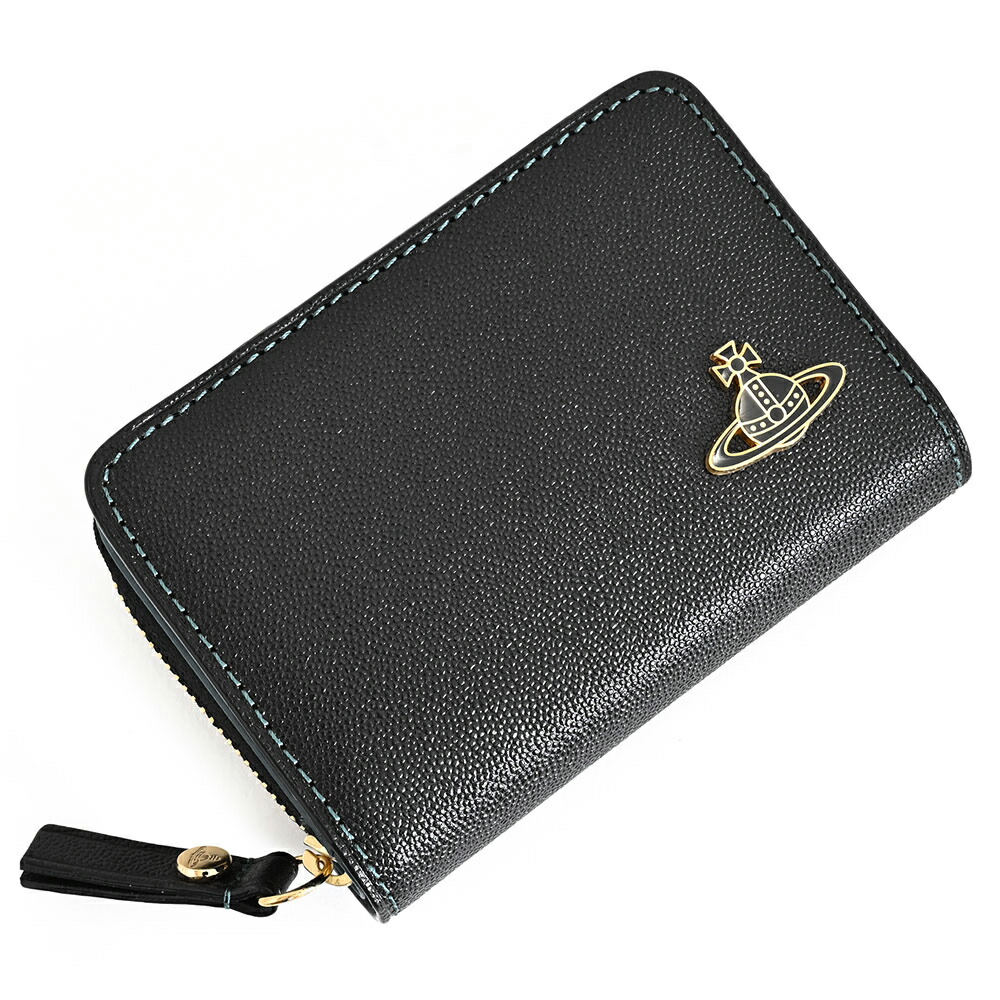 美品✨Vivienne Westwood 二つ折り財布 ラウンド ファスナー 黒 ヴィヴィアンウエストウッド Vivienne Westwood EXECUTIVE