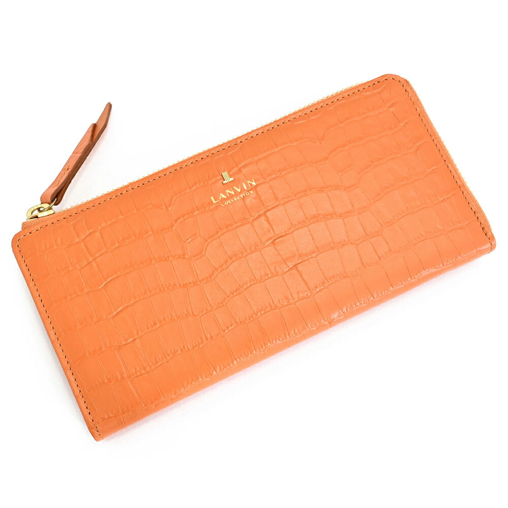 展示品箱なし ランバンコレクション 財布 長財布 L字ファスナー オレンジ LANVIN collection 065671210-64 レディース 婦人|インスピレーション