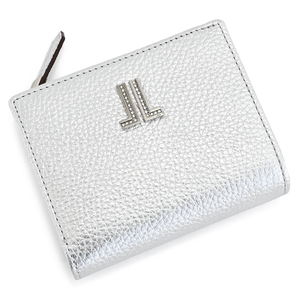 展示品箱なし ランバンコレクション 財布 二つ折り財布 L字ファスナー シルバー LANVIN collection 065680010-29 レディース 婦人