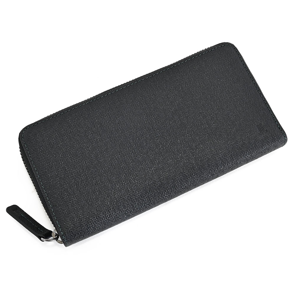 見せびらかす品箱なし ランバンコレクション 紙入れ 長紙入れ ラウンドジッパー 黒(黒いこと) LANVIN collection 20251215-1 メンズ 成人男性