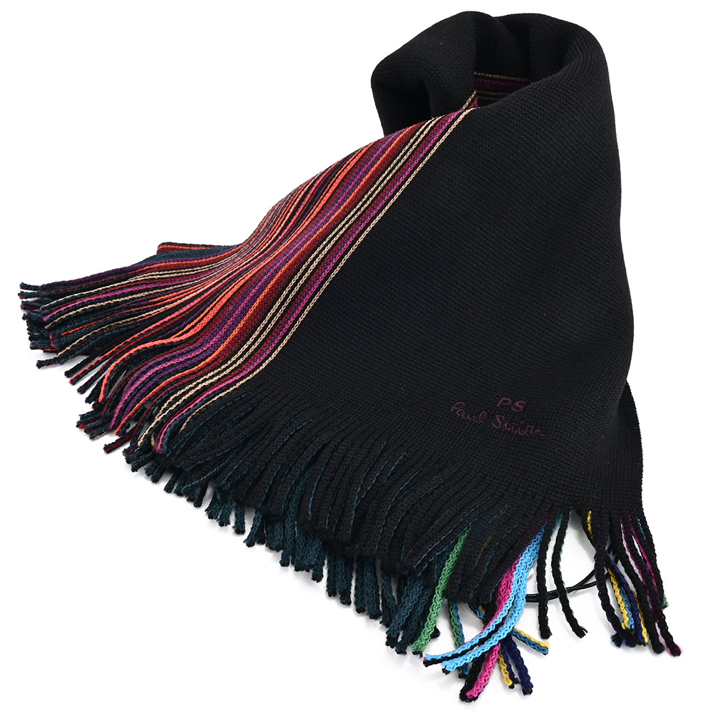ポールスミス マフラー 表:黒(ブラック)/裏:緑(グリーン) Paul Smith 230421-990 メンズ 紳士 ギフト 定番 彼氏 彼女 プレゼント|インスピレーション
