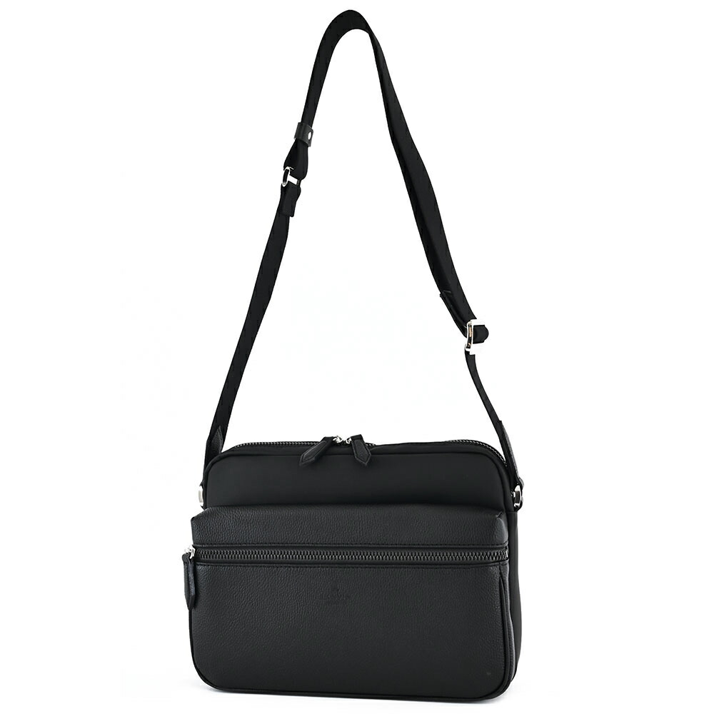 【百貨店SALE客体品】ランバンコレクション 御徒面子 ショルダーバッグ 横型 黒(黒いこと) LANVIN collection 284111 メンズ 成人男性 差し上げ物 定番 彼 意中の女 差し上げ物