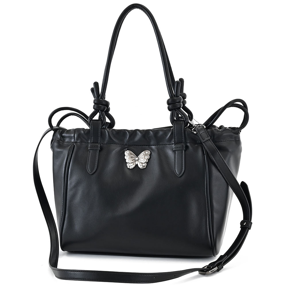 アナスイ バッグ ショルダーバッグ ハンドバッグ 巾着 黒(ブラック) ANNA SUI 317791-10 レディース 婦人 ギフト 定番 彼氏 彼女 プレゼント