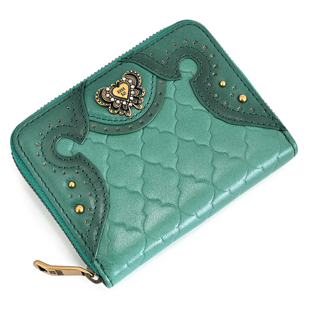 アナスイ 財布 小銭入れ コインケース ラウンドファスナー 緑(グリーン) ANNA SUI 317863-70 k レディース 婦人 ギフト 定番 彼氏 彼女 プレゼント 15,584円