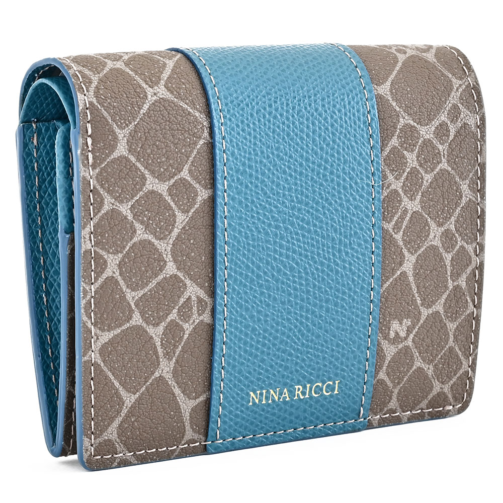 展示品箱なし ニナリッチ 財布 二つ折り財布 BOX型 ダークブルー NINA RICCI 085800200-86 レディース 婦人｜インスピレーション