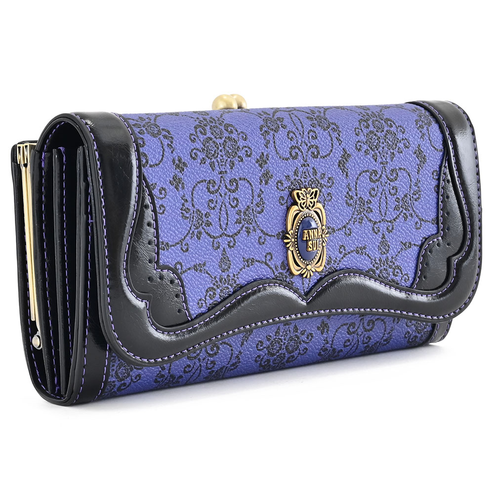アナスイ 財布 長財布 がま口財布 紫(パープル) ANNA SUI 317880-90 k レディース 婦人 ギフト 定番 彼氏 彼女 プレゼント|インスピレーション