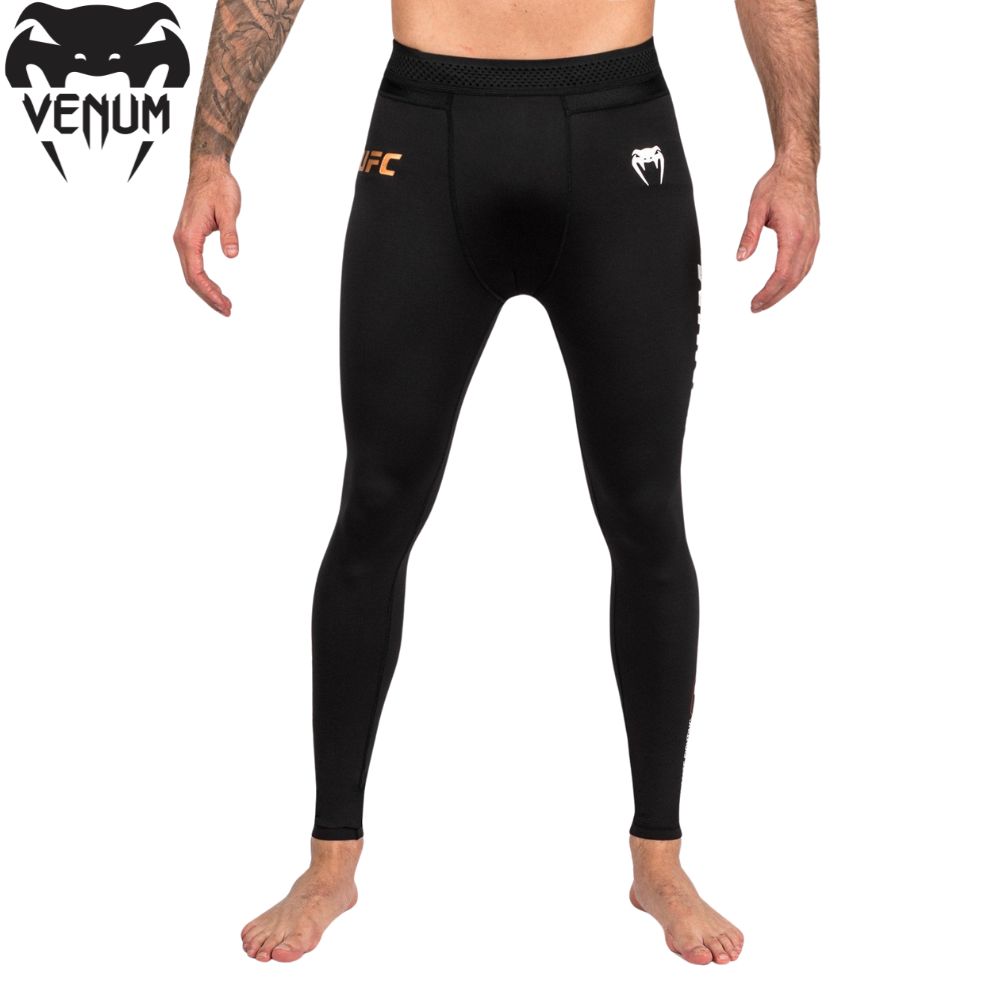 UFC Adrenaline by VENUM Fight Week Men’s Performance スパッツ コンプレッション ズボン下 メンズ 成人男性 成年者 ボクシング キックボクシング ムエタイ 格闘技 MMA 形づくる 読み合わせる 耐久性 軽さ 好いたらしい 黒いこと 黒 ユーエフシー ヴェヌム