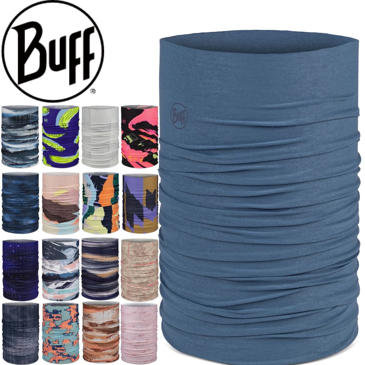 【楽天市場】BUFF バフ Original EcoStretch ネックウォーマー ランニング マスク ネックチューブ ネックウェア フリー