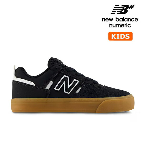 【NEW BALANCE NUMERIC】Jamie Foy 306 Kids 色合い：black with NB 103 white ニュー平衡にする ヌメリック 滑るゲーム盤 スケボー シューズ キッズ 靴 スニーカー SKATEBOARD SHOES