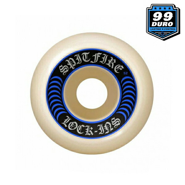 【SPITFIRE】FORMULA FOUR 99DURO LOCK INS SHAPE 大きさ：52/53/55粍 スピット ファイアー 範式 四分子 ウィール ロックインス 部分品 WHEEL 滑るゲーム盤 スケボー SKATEBOARD