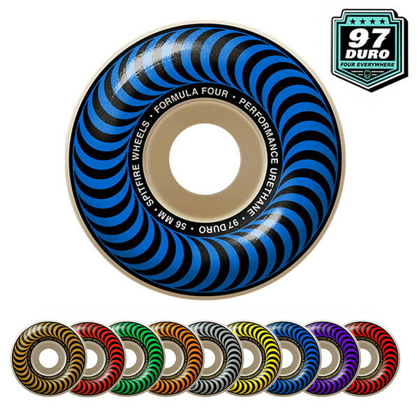 【SPITFIRE】FORMULA FOUR 97DURO  CLASSIC SHAPE大いさ：54/56粍  スピット ファイアー 公式 四分子 ウィール 経口避妊薬 一部分 WHEEL 滑るゲーム盤 スケボー SKATEBOARD スケートボード・インラインスケート-ウィール-スポーツ・アウトドア