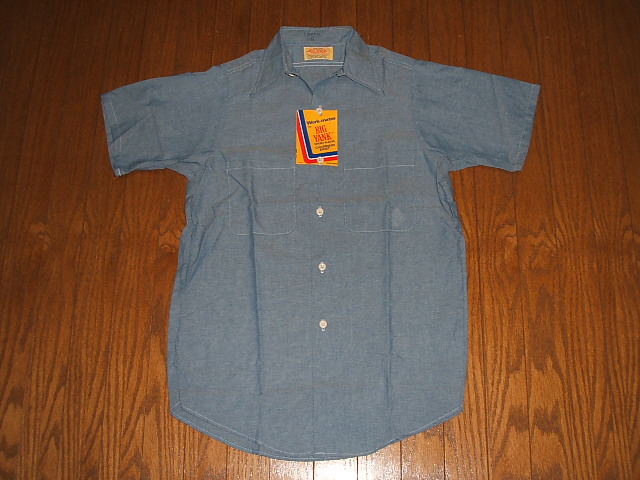 【楽天市場】BIG YANK(ビッグヤンク) 1970年代 実物ビンテージ 半袖シャンブレーシャツ Lot 13620 実物デッドストック