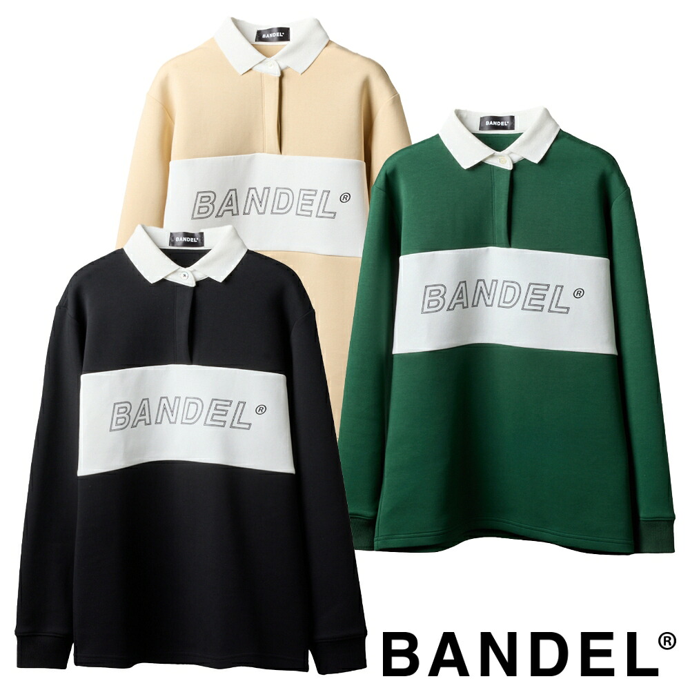 【レビュー特典】バンデル ゴルフ BANDEL golf 長袖 ポロシャツ WOMENS COLOR BLOCK L/S RUGBY POLO BGS-W4ACBRP ゴルフ スポーツ レディース カットソー ゴルフウェア ブラック グリーン ベージュ おしゃれ かわいい