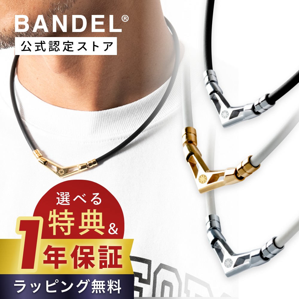【レビュー特典】BANDEL バンデル 磁気ネックレス 磁気 ネックレス 140mT Healthcare Necklace V1 HLCV 医療機器 永久磁石 肩こり 首 コリ 血行改善 筋肉 回復 アスリート バランス スポーツ 金属アレルギー ほぐし
