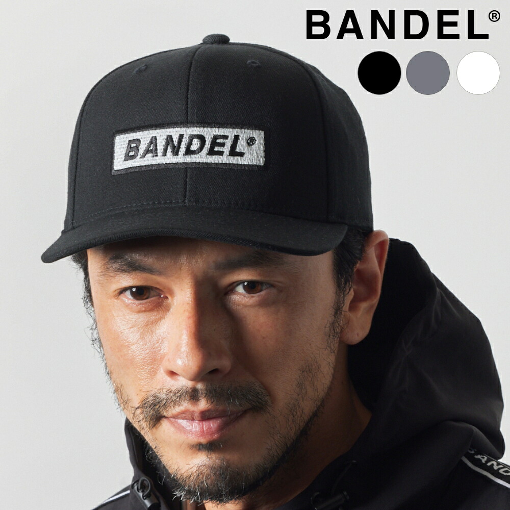 【ﾏﾗｿﾝ10％割】【レビュー特典】BANDEL GOLF バンデルゴルフ LOGO WAPPEN FLATVISOR CAP BG-46KWFCP キャップ 吸湿 伸縮 ブラック グレー ホワイトベースボールキャップ 刺繍｜INSTORE インストア