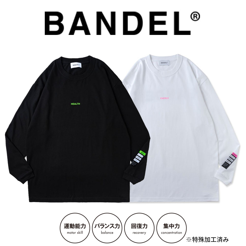 大注目 着後レビューでbandelグッズ バンデル Bandel ロングｔシャツ Long Sleeve T Color Benefit Ban Lt023 ロゴ ポイント プリント フロント 長袖 トップス メンズ レディース ユニセックス 白 黒 ホワイト ブラック ピンク イエロー グリーン Instore