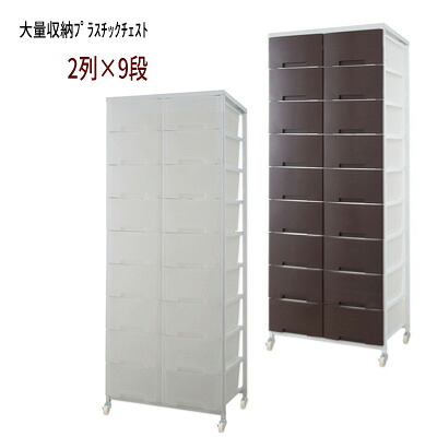 【配達日時指定不可】『大量収納プラスチックチェスト【2列×9段】』【送料:北海道4000円・東北2000円・沖縄・離島は別途運賃かかります】 ●お届けまで4週間程度かかります|インテグロース