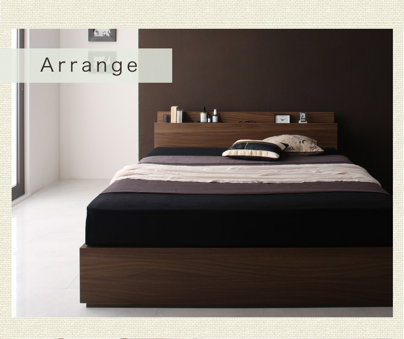 【楽天市場】ロングセラー 人気 ベッド ベッドフレーム 収納付き 木製ベッド コンセント付き 収納ベッド 引き出し付きベッド ウォルナット