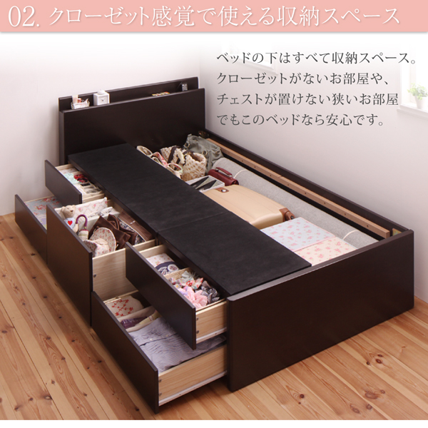 【楽天市場】ベッド ダブルベッド ダブル ベット シングルベッド セミダブルベッド ダブルベッド ベッドフレーム マットレス付き 収納付き