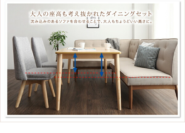 ダイニングテーブル 子供の高さに合わせた リビング学習ダイニングシリーズ ダイニングテーブル単品 W120 テーブル | windowmaker.com
