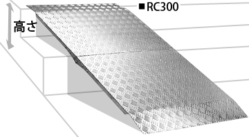 RC-300 アルミスロープ 750mm段差まで|スロープ 段差 段差用ステップ